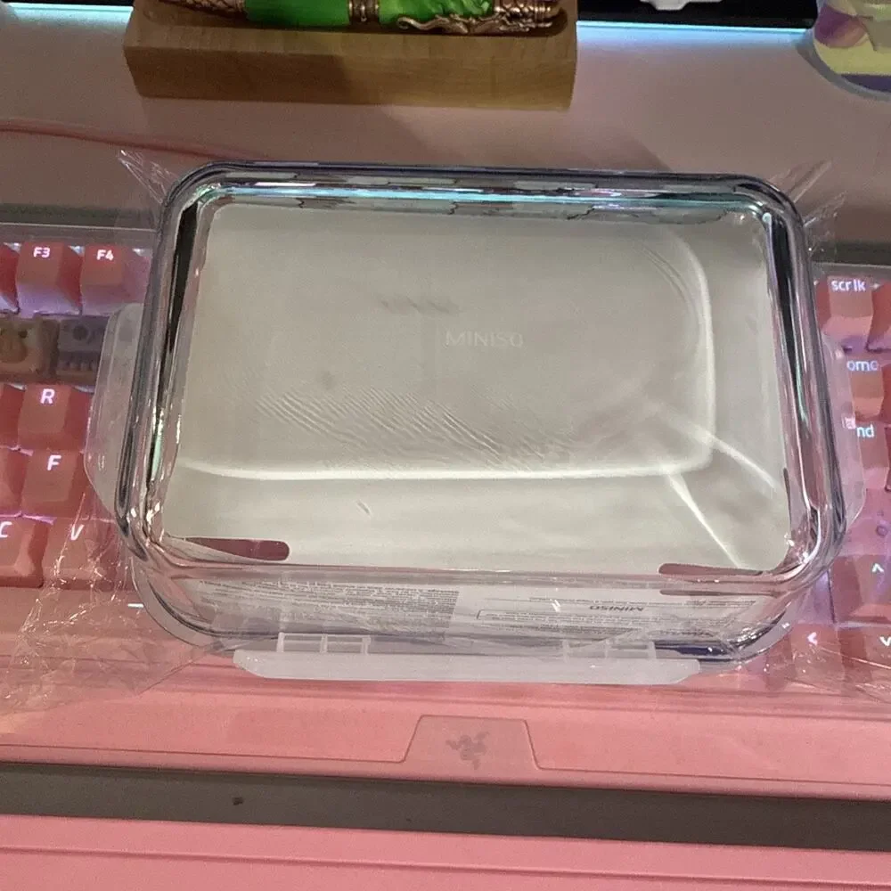 Hello Kitty Storage Container Glass Bento Box Food Lid 4 Flap Snap Sanrio 2023